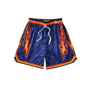 2025, venta al por mayor, alta calidad, 100%, logotipo de poliéster, malla corta, diseño para adultos, bordado, pantalones cortos de malla personalizados - Product Image 5