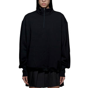 Nuevo diseño de invierno impreso de gran tamaño suéter de cuello alto 1/4 Zip sudadera de mujer 100% algodón polar impermeable hecho Pakistán - Product Image 4