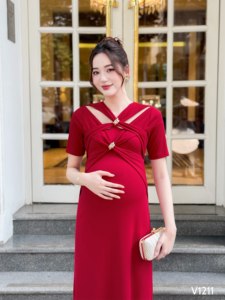 Vestido de Maternidad V1211 de Alta Calidad Antiencogimiento para Niñas, para Invierno, Tejido Suave y Cómodo que Absorbe el Sudor - Product Image 5