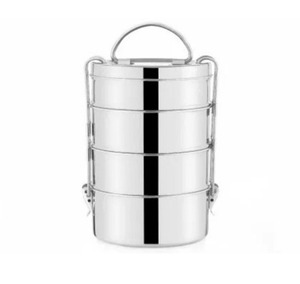 Venta de Fábrica, Precio Económico, Venta al por Mayor, Lonchera de Acero Inoxidable con Clip, 9*4, Porta Alimentos, Lonchera para Hoteles y Restaurantes - Product Image 1