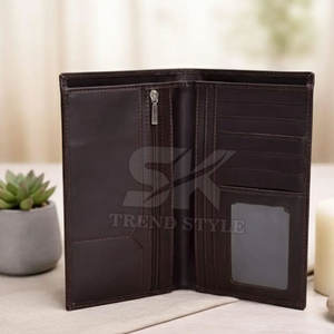 Portefeuille long à rabat unique en cuir fait main entièrement personnalisé, approvisionnement direct d'usine, vente chaude, portefeuilles en cuir pour hommes - Product Image 6