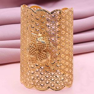 สร้อยข้อมือชุบทองทองเหลือง14K 18K 24K สร้อยข้อมือแฟชั่น Kada และกำไลข้อมือแบบดั้งเดิมของ Kada & สร้อยข้อมือ - Product Image 1