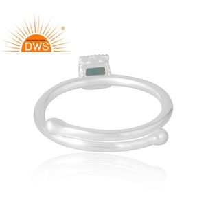 Vente chaude 925 Sterling Silver Natural Amazonite Gemstone Ring Bijoux personnalisés pour les femmes Cadeau pour elle - Product Image 2