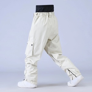 Pantalones de esquí de invierno con múltiples bolsillos transpirables holgados para hombre personalizados ropa informal estilo Hip Hop con cremallera de talla grande estampado de carga para exteriores - Product Image 4