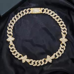 Top Selling 18k Solid <b>Gold</b> and white <b>gold</b> VVS Clarity Lab Grown Diamond Tennis Chain for Sale From India - Product Image 2