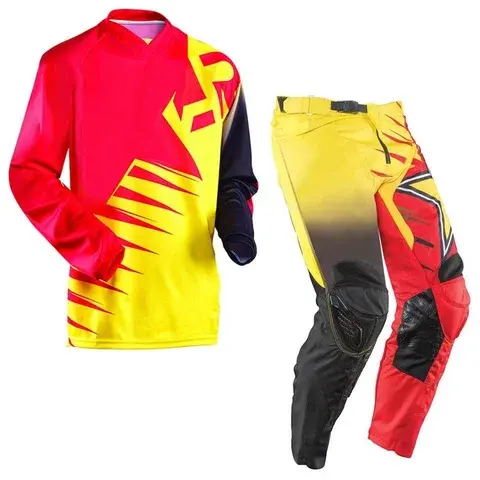 2024 Novidade OEM personalizado para motocross MX equipamento de corrida camisa de segurança sublimação calças de bicicleta roupa de corrida preço de atacado