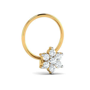 Piercing de lèvre et de nez en cristal de zircon plaqué or 14 carats pour enfants - Product Image 4