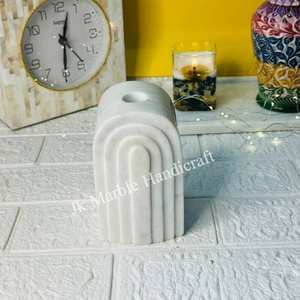 Hot Selling Premium Quality Handmade White Alabaster <b>Marble</b> <b>Candle</b> Holder Best Price Home Decoration for Christmas Other - Product Image 5