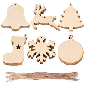 Delarchi Adornos Navideños de Madera Hechos a Mano Decoraciones Festivas para Colgar en el Árbol - Venta al Por Mayor - Product Image 6