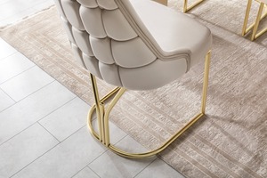 Juego de muebles de comedor elegantes y modernos, 1 mesa y 6 sillas para un toque elegante en la cocina o la villa - Product Image 5