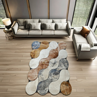 Tapis de prière Goldenmoon moderne et tendance, grand format, en polypropylène thermofixé doux, tapis de sol extérieur rembourré, fabriqué à la machine
