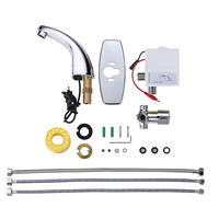 Capteur automatique en laiton adaptateur ca/cc robinet salle de bain évier chaud froid lavage des mains capteur robinet