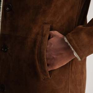 Kolby Brown <b>Men's</b> Suede <b>Shearling</b> <b>Coat</b> - Product Image 6
