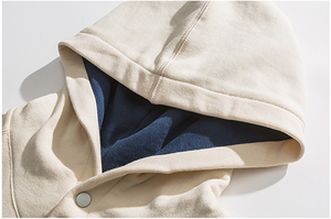 Sudadera con capucha gruesa de 420g de gran tamaño personalizada para hombres y mujeres, conjunto cómodo y cálido de invierno, técnicas bordadas, patrón de impresión que incluye sombreros - Product Image 4