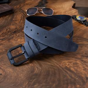 เข็มขัดหนังคลาสสิกหนังแท้แบบเต็มตัวพร้อมหัวเข็มขัดแบบเข็มแข็งความกว้าง1.5นิ้ว LMB-0070E 100% คลาส - Product Image 5