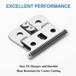 Lot de 3 lames de rechange professionnelles en T pour tondeuses, en acier inoxydable, électriques et alimentées par USB, pour la coupe de cheveux de barbier - Product Image 5