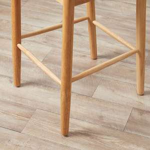 Tabouret de bar Avila en bois d'acajou de haute qualité avec osier de rotin pour intérieur ou extérieur - Product Image 6