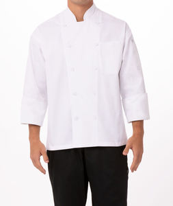 En la demanda justo mejor precio trajes al por mayor Chef lleva abrigo unisex chaquetas de cocinero ligero Hotel servicio de restaurante abrigo - Product Image 4