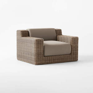 Sillón moderno de mimbre, asientos cómodos y elegantes para descansar en interiores o exteriores - Product Image 2