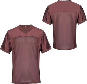 Maillot d'entraînement de football personnalisé en maille respirante à manches courtes, léger, col en V, pour hommes, femmes et équipes sportives - Product Image 3