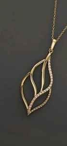 Colgante de oro amarillo sólido de 14K unisex hecho a mano, regalo de boda chapado en rodio con incrustaciones de ajuste de bisel de diamantes y piedras preciosas - Product Image 3