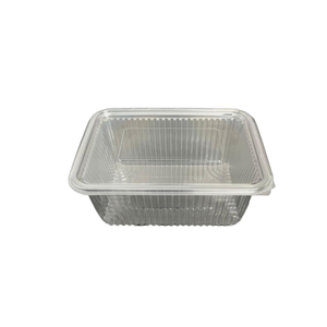 Conteneur alimentaire en plastique transparent Hevdem de 2000 ml, anti-fuite, avec couvercle plat, pour emporter - Product Image 1