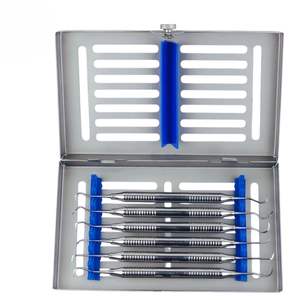 6 pièces ensemble de détartreur de faucille dentaire professionnel en acier inoxydable hygiène buccale pour le nettoyage des dents ensemble d'instruments chirurgicaux dentaires CE - Product Image 2