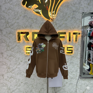 Qualité supérieure Tendance Mode Taux d'usine Sweat à capuche zippé Puff Imprimé fabriqué en usine à bas prix Sweats à capuche pour hommes Sweats à capuche pour hommes - Product Image 3