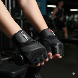 Guantes de Gimnasio de Marca Propia, Guantes de Gimnasio de Medio Dedo, Guantes con Soporte para Muñeca, Guantes de Gimnasio Transpirables Unisex, Guantes de Levantamiento de Pesas Resistentes - Product Image 1