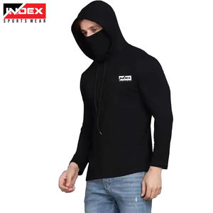 Sweat-shirt à capuche pour homme INDEX, jaune clair, en coton tricoté, décontracté, pour l'automne, avec logo sur le devant, poche intégrée, coupe classique - Product Image 4