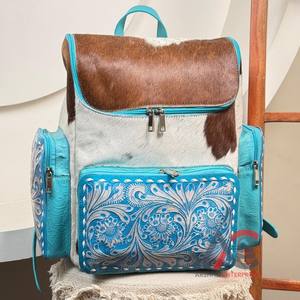 Nouvel arrivage de sacs à dos en cuir repoussé à la main vente en gros de sacs à dos de voyage tendance pour unisexe sac à dos en cuir de vachette véritable - Product Image 1