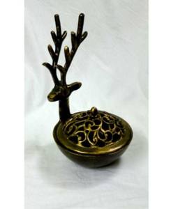 กระถางธูปทองเหลืองทำด้วยมือพร้อมด้ามไม้สำหรับบ้านบูชาและเป็นของขวัญของตกแต่งบ้าน - Product Image 4