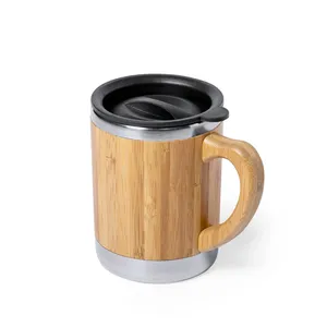 Tazza Birillo Personalizzata in Bambù e Acciaio, Articoli Promozionali Personalizzabili - Product Image 1