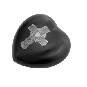 Urne funéraire commémorative à motif de feuille d'érable Urne funéraire de meilleure qualité en forme de cœur avec boîte en velours - Product Image 5