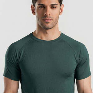 เสื้อยืดสีเขียวทรงสลิมฟิตแบบลำลองครอสเฟล็กซ์ - Product Image 5