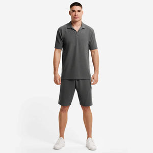 Hombres para Polos Personalizable 100% Algodón Patrón sólido Diseño elegante Tallas grandes Pantalones cortos para uniformes de trabajo Salidas Casuales - Product Image 1