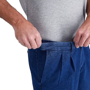 Loose Fit <b>Elastic</b> <b>Waist</b> Wholesale <b>Men</b> <b>Jeans</b> Short Customized Plus Size <b>Men</b> <b>Jeans</b> Short <b>For</b> Casual Use - Product Image 3