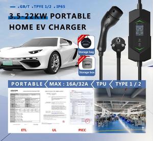 Cargador de Vehículos Eléctricos Certificado Nuevo de 7.6/9.6/11.5kW Tipo 1 Nivel 2 OCPP, Estación de Carga Inteligente de Pared para Hogar y Comercio - Product Image 2
