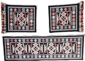 Ensemble de tapis de siège de voiture lavable de style Kilim Tapis de couverture de sièges de voiture fabriqué à la machine - Product Image 2