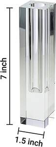 Premium Shatterproof Acrylic Bud <b>Vase</b> Elegant <b>Clear</b> Floral <b>Vase</b> for Event& Desktop High-Transmittance Crystal Effect Square <b>Vase</b> - Product Image 2