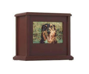 Venta caliente moderno estilo americano gato y perro cenizas urna conmemorativa con marco de fotos calidad mascota recuerdo urna suministros funerarios - Product Image 3