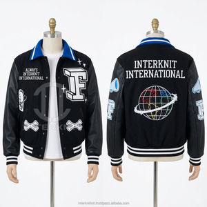 Veste universitaire personnalisée pour hommes, logo brodé, veste bomber en laine, fabricant de vestes universitaires pour hommes, streetwear vintage - Product Image 1