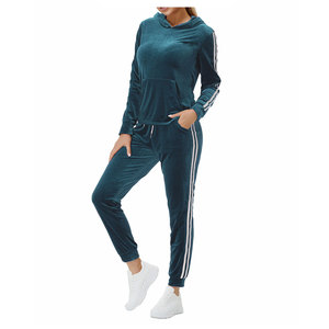 Female Track Suits Crop Top Hoodie and Pants Women Sweat <b>Shorts</b> Set Velvet Tracksuits for Women 2 Piece Set - Product Image 3