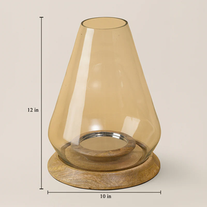 Porte-bougie en bois décoratif personnalisable pour la décoration de la chambre à coucher, ajoutant une lumière douce et une esthétique en bois organique - Product Image 2