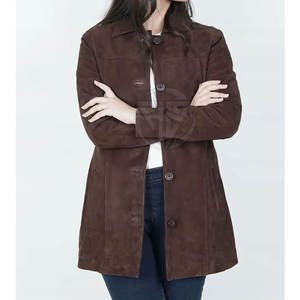 เสื้อโค้ทผู้หญิงหนังแท้ ดีไซน์หรูหรา ผิวสัมผัสนุ่ม ให้ความรู้สึกหรูหรา เป็นมิตรกับสิ่งแวดล้อม และน้ำหนักเบา - Product Image 3