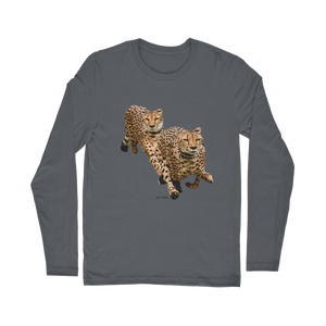 T-shirt classique à manches longues Cheetah Brothers, 220 grammes, T-shirt de fitness avec motif imprimé, numéro de modèle imprimé sur les T-shirts - Product Image 2