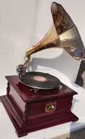 Approvisionnement d'usine Classique En Bois Radio Gramophone De Luxe Rétro Vinyle Phonographe Tourne-disque Antique Gramophone