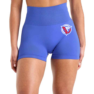 High Quality Women's Cotton Gym Shorts Breathable Quick Dry Mid Waist Regular Fit Scrunch Butt Sports Shorts Belt <b>Drawstring</b> - Product Image 2