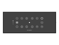 Système de maison intelligente Fox Domotics, interrupteurs muraux en verre 6 voies, connectivité Wi-Fi, fonctions de variateur tactile, noir et blanc, certifié CE