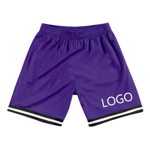 Short sportif en maille pour hommes, avec logo personnalisé et décoration à motif solide - Product Image 4